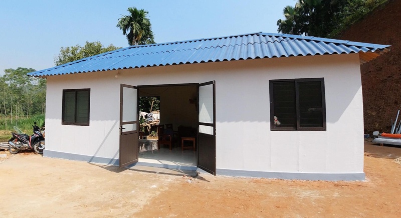Ngôi nhà mới của gia đình anh Quang tại xã Văn Lãng.