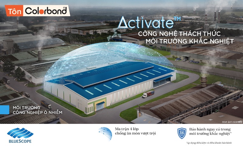 NS BlueScope Việt Nam mới đây đã ra mắt nhà đầu tư và kiến trúc sư công nghệ thép mạ đột phá Activate™.