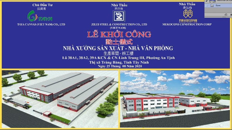 Khởi Cong Nha Xưởng Taya Canvas Vietnam Construction