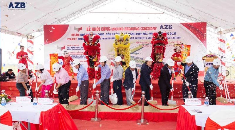 AZB khởi công dự án nhà máy gia công, sản xuất và hàng may mặc WHITEX – Dung Quất tại Quảng Ngãi