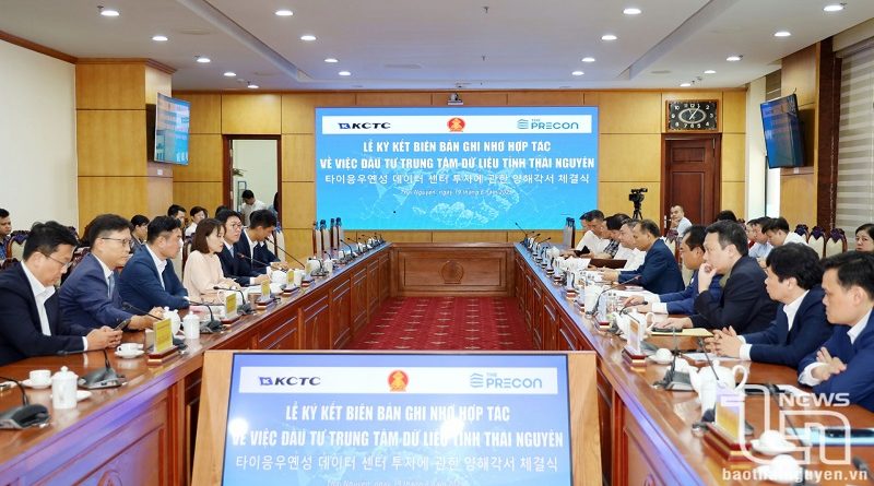 Ký kết Biên bản ghi nhớ hợp tác về đầu tư Trung tâm Dữ liệu tỉnh Thái Nguyên