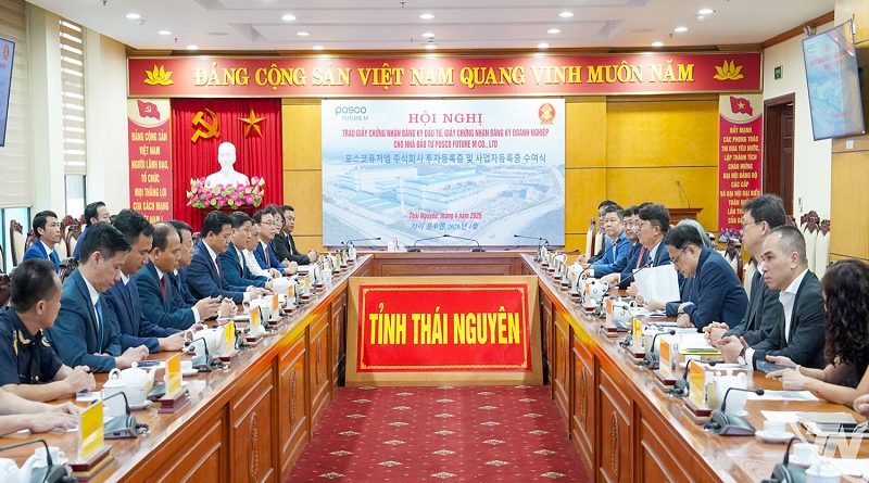 Tập đoàn POSCO đầu tư dự án trị giá 282 triệu USD tại Thái Nguyên